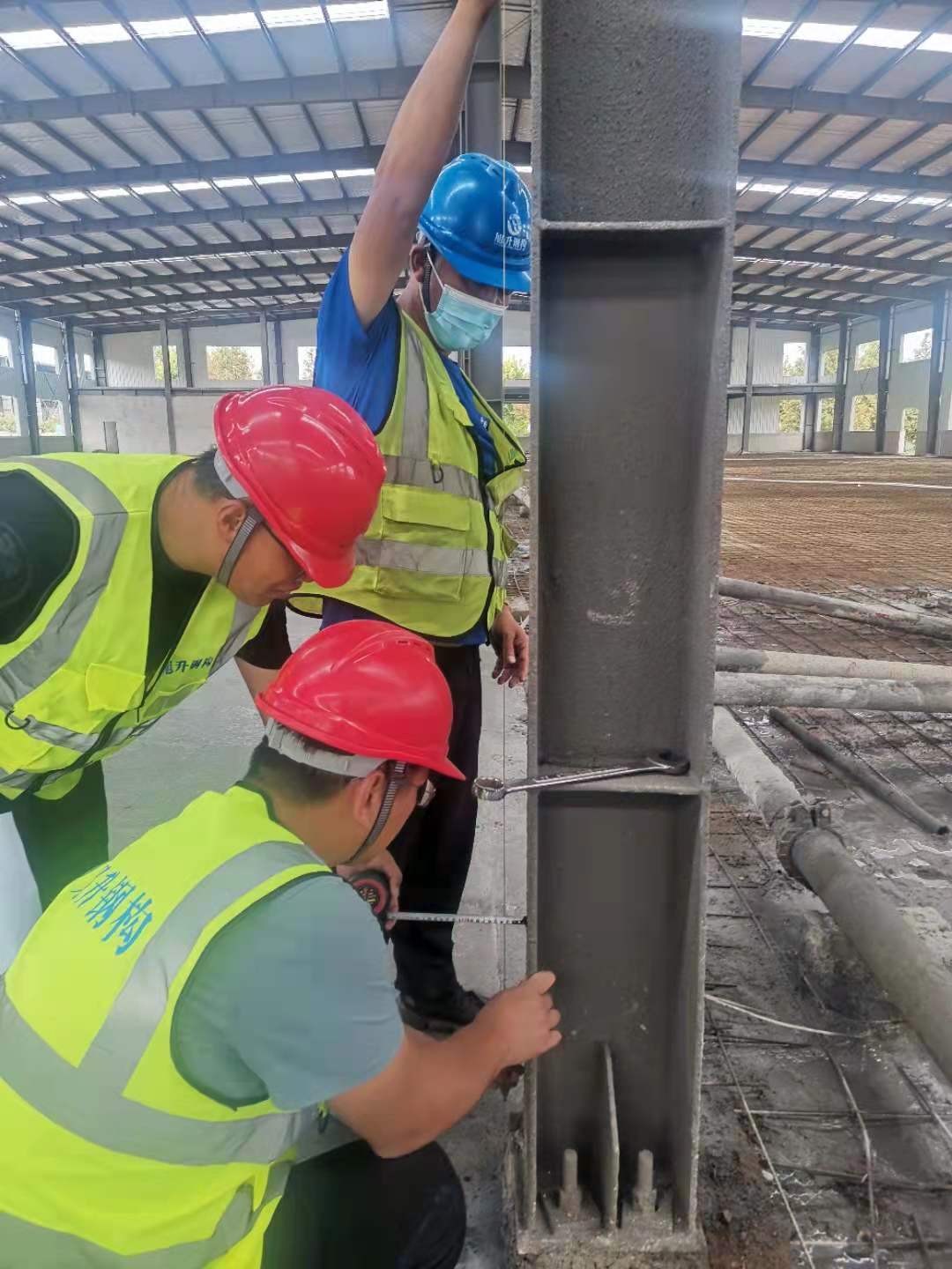 煙臺鋼構(gòu)工業(yè)廠房青易科1#車間工地檢查驗收、結(jié)構(gòu)內(nèi)部驗收—煙臺旭升鋼結(jié)構(gòu)